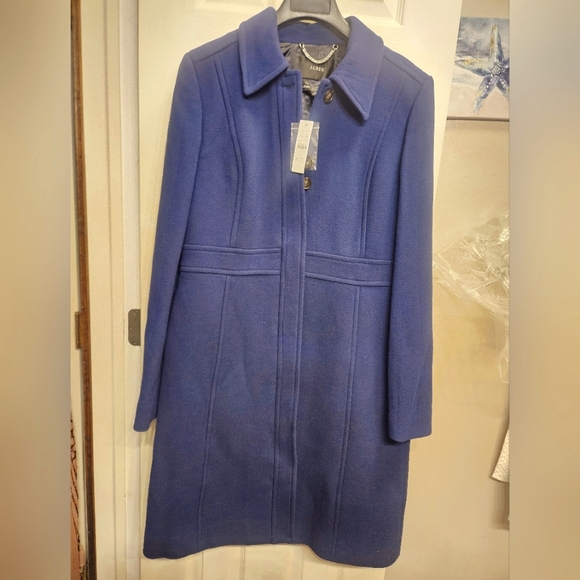 J. Crew Jackets & Blazers - J. Crew wool Thinsulate lady day coat navy blue sz 14 tall NEW
